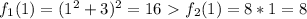 f_1(1)=(1^2+3)^2=16\ \textgreater \ f_2(1)=8*1=8