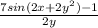 \frac{7sin(2x+2y^2)-1}{2y}