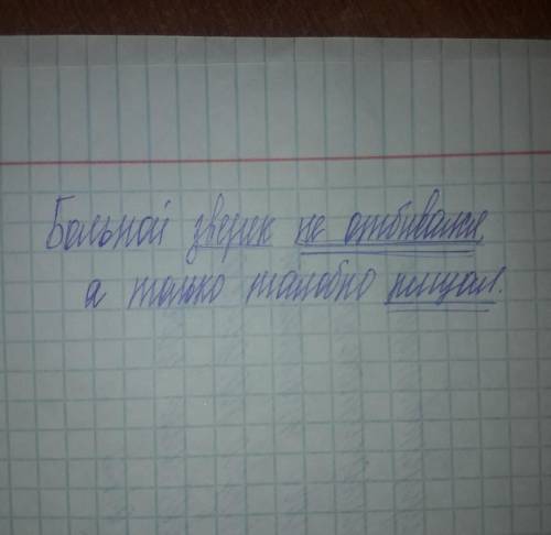 Выдели основу в каждом предложении. больной зверёк не отбивался, а только жалобно пищал.