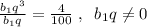 \frac{b_1q^3}{b_1q}=\frac{4}{100}\; ,\; \; b_1q\ne 0