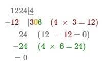 624/7= 9163/5= 249/6= 1224/4 64/16 столбиком