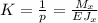 K= \frac{1}{p}= \frac{M_{x}}{EJ_{x}}