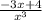 \frac{-3x+4}{x^3}