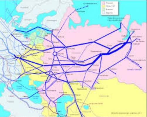 Схема трубопроводов европы: нефтепроводы и газопроводы