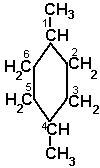 Структурна формула: 1,4-диметилциклогексан