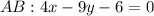 AB:4x-9y-6=0