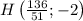 H \left( \frac{136}{51} ; -2 \right)