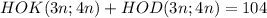 HOK(3n;4n)+HOD(3n;4n)=104