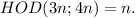 HOD(3n;4n)=n.