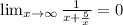 \lim_{x \to \infty} \frac{1}{x+ \frac{5}{x} }=0