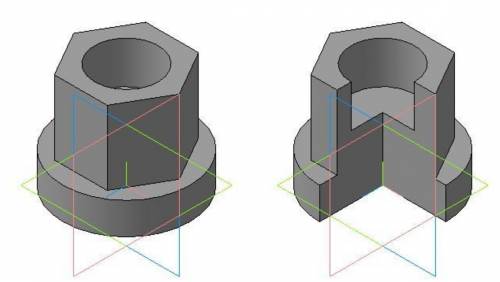 Деталь состоит из цилиндра (диаметр 60 мм,высота 15 мм и шестиугольной призмы (диаметр описанный вок