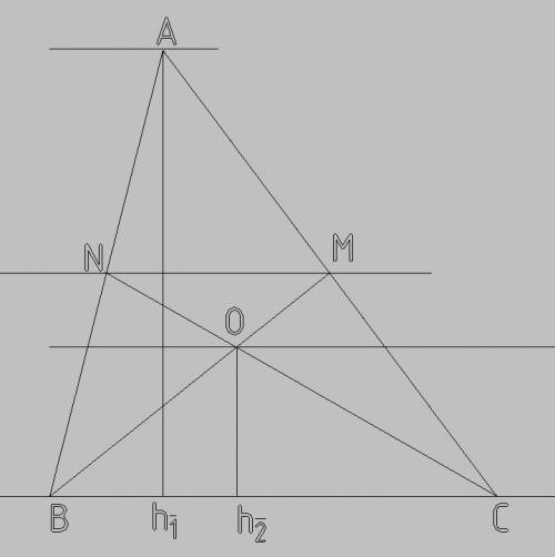Востроугольном треугольнике abc длины медиан bm, cn и высоты ah равны соответственно: корень из 41,