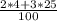 \frac{2*4+ 3* 25}{100}