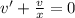 v'+\frac{v}{x}=0