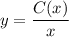 y= \dfrac{C(x)}{x}