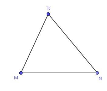 Нарисовать остроугольный треугольник мкn. написать какая сторона является противолежащей углу к, как