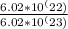 \frac{6.02*10^(22)}{6.02*10^(23)}