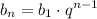 $b_n=b_1\cdot{q^{n-1}}$