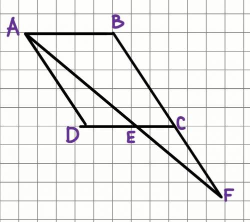 На стороне c d cd параллелограмма a b c d abcd отмечена точка e e. прямые a e ae и b c bc пересекают