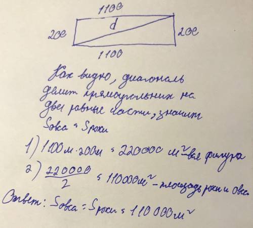 Поле прямоугольной формы огорожено забором.д.лина забора 1100м.ширина роля 200м.поле по диагонали пе