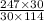 \frac{247 \times 30}{30 \times 114}