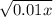 \sqrt{0.01x}