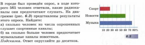 Вгороде был проведён опрос, в ходе которого 565 человек ответили, какие радиостанции они предпочитаю