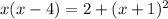 x(x-4)=2+(x+1)^2