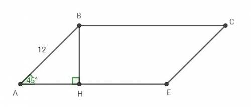 Стороны параллелограмма равны 12 и 21 дм. найдите площадь параллелограмма, учитывая, что угол между