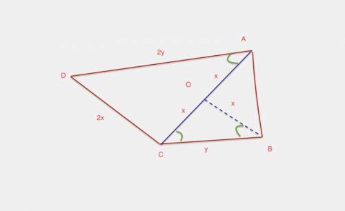 Ввыпуклом четырехугольнике abcd ad=2bc, ac=cd, o-середина ac, угол obc= ocb. a) докажите, что вс пар