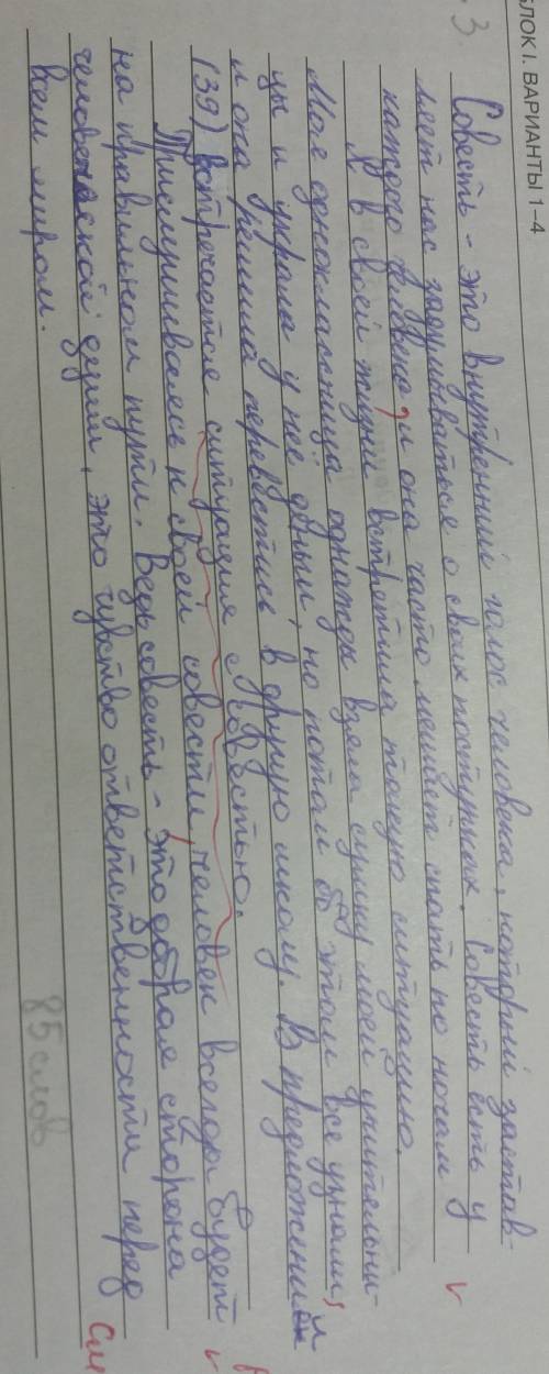 Напишите сочинение рассуждение на тему что такое совесть объем сочинения должен составлять не мене