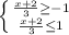 \left \{ {{\frac{x+2}{3} \geq -1} \atop {\frac{x+2}{3} \leq 1}} \right.