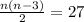 \frac{n(n-3)}{2} =27