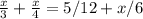 \frac{x}{3} + \frac{x}{4} =5/12+x/6