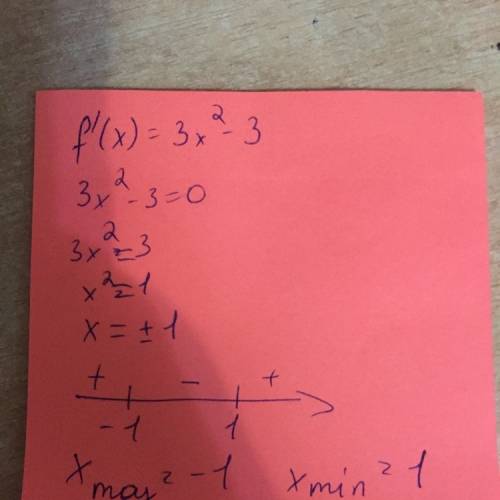 Найти критические точки функции f(x)=x^3-3x