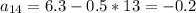 a_{14}=6.3-0.5*13=-0.2