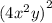 {(4 {x}^{2} y)}^{2}