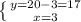 \left \{ {{y=20-3=17} \atop {x=3}} \right.