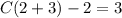 C(2+3)-2=3