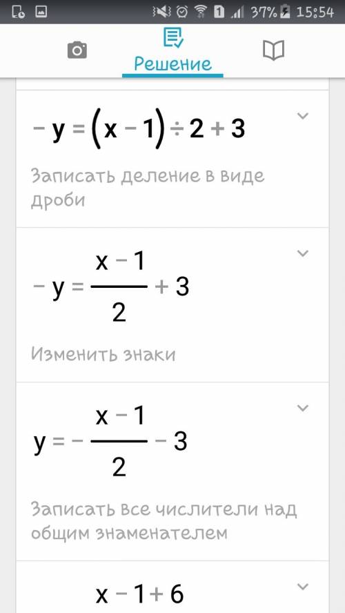 Построить график функции -y=(x-1)^2+3