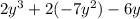 2y^3+2(-7y^2)-6y