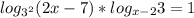 log_{3^2} (2x-7)*log_{x-2} 3=1