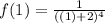 f(1)= \frac{1}{((1)+2)^4}