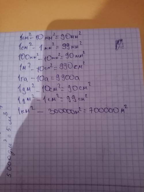 1см(2)-10мм(2)= 1см(2)-1мм(2)= 100мм(2)-10мм(2)= 1м(2)-10см(2)= 1га-10а= 1дм(2)-10см(2)= 1дм(2)-1см(