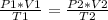 \frac{P1*V1}{T1}= \frac{P2*V2}{T2}