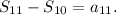 S_{11} - S_{10} = a_{11} .