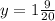 y=1 \frac{9}{20}