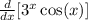 \frac{d}{dx} [3^x\cos(x)]