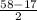 \frac{58 - 17}{2}