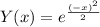 Y(x) = e^{ \frac{(-x)^2}{2} }